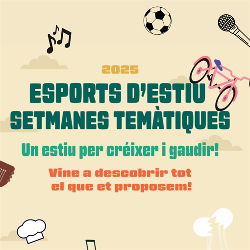 esports estiu i setmanes temàtiques 2025 amb tríptic