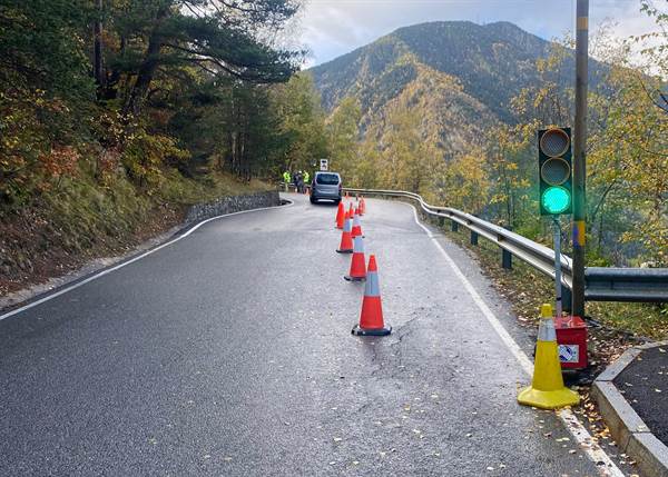 La carretera de Beixalís queda tallada al trànsit per motius de seguretat a partir de les 13 h